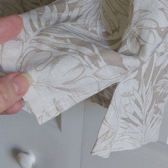 New Tasso Elba Island Cream & Tan Short Sleeve Button Down Shirt Men's Size XXL - Picture 12 of 14